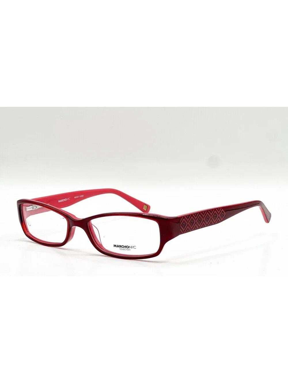 Marchon Nyc Marquis 604 Burgundy Pink Authentic Eyeglasses 51-16-135